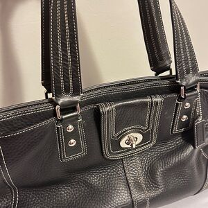 Coach Elegant Black Leather Handbag
